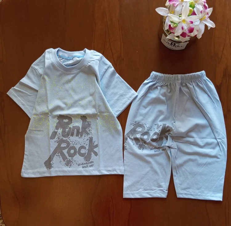 تیشرت شلوارک بچگانه طرح Runk Rock